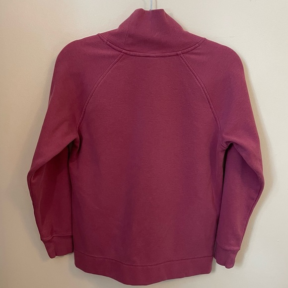ATHLETA Women’s XS Pink Crewneck with Zipper Detail on Pockets - Picture 2 of 3